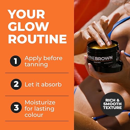 Miniatura 6 de BYROKKO Shine Brown Tan Accelerator Cream 7.1 onzas líquidas, aceite de bronceado para exteriores o interiores o loción para cama de bronceado,