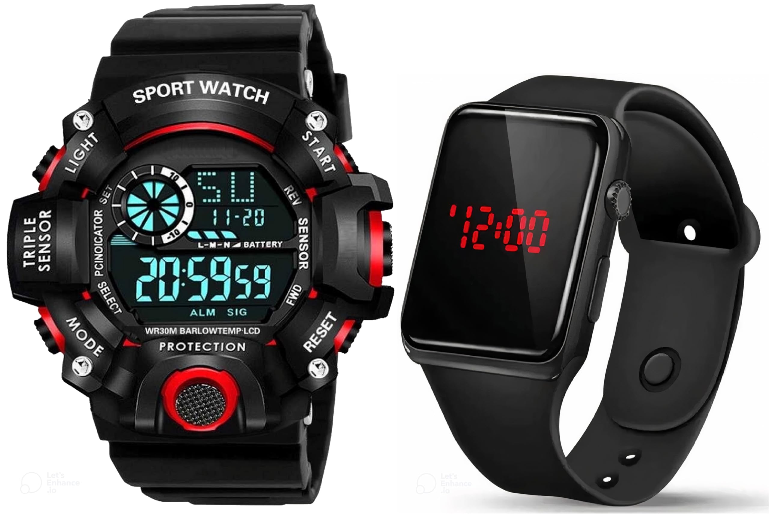 hala Watch for Boys | 6 Months Warranty | Kids Watch for Boys, Watches for Boys, Watch for Kids, Digital Watch, Boys Watch, Digital Watch with Alarm/Nightlight Show - G90 SSA + Digital - Black & Red (B0CS6RJY12) Amazon Price History, Amazon Price Tracker