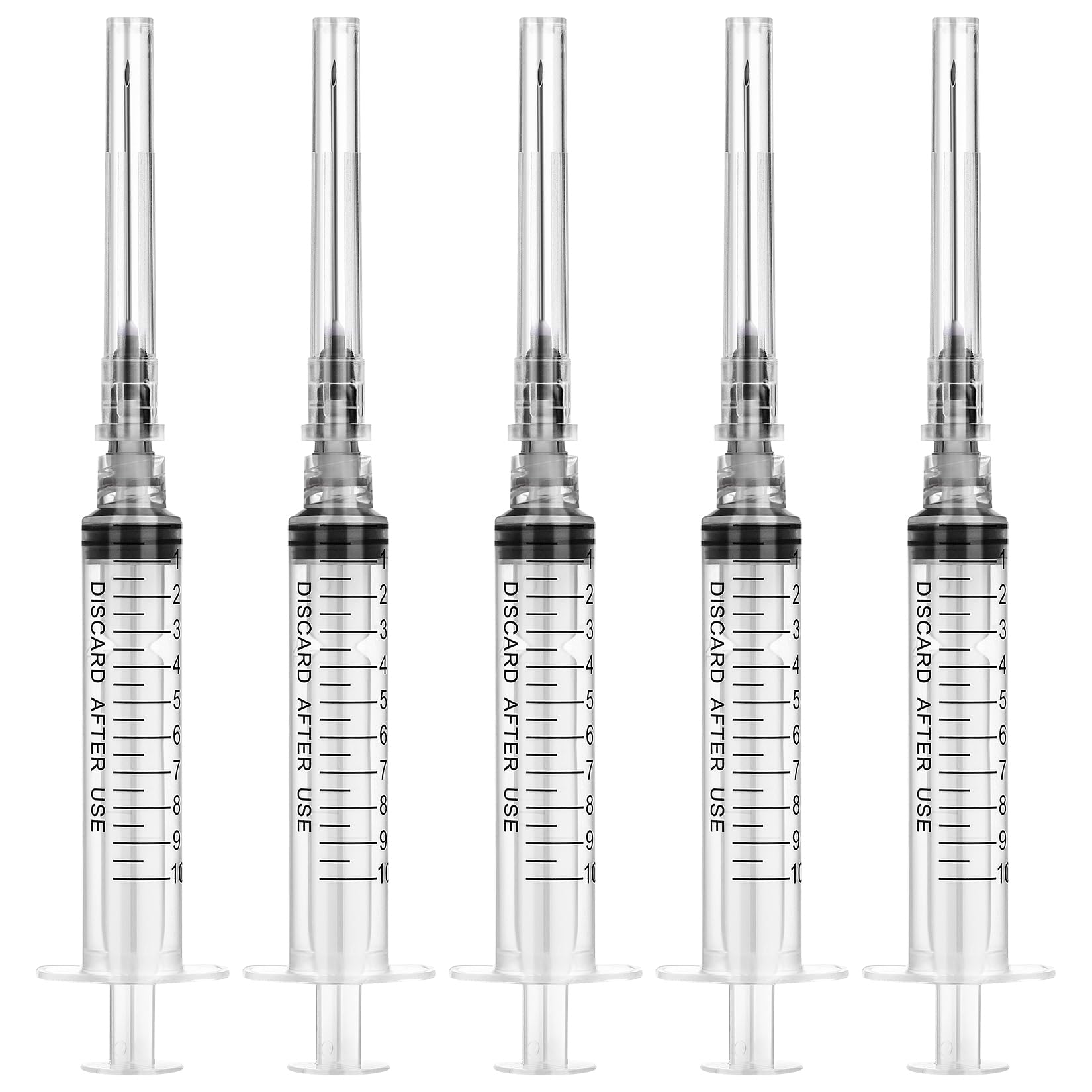 10ml Syringe with 22 Gauge 1.5inch Needle, Individual Package, 10 Pack