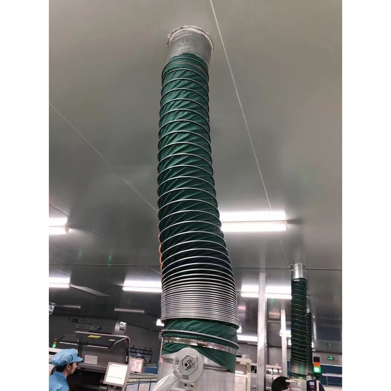 Tubo Flessibile per condotti, Resistente al Calore, 4", 5", 6" con Fascette e Supporto in Acciaio per Ventilatore di Scarico, 6" (150 mm), 25 Piedi (7,6 m) - Soluzione di Ventilazione ad Alt