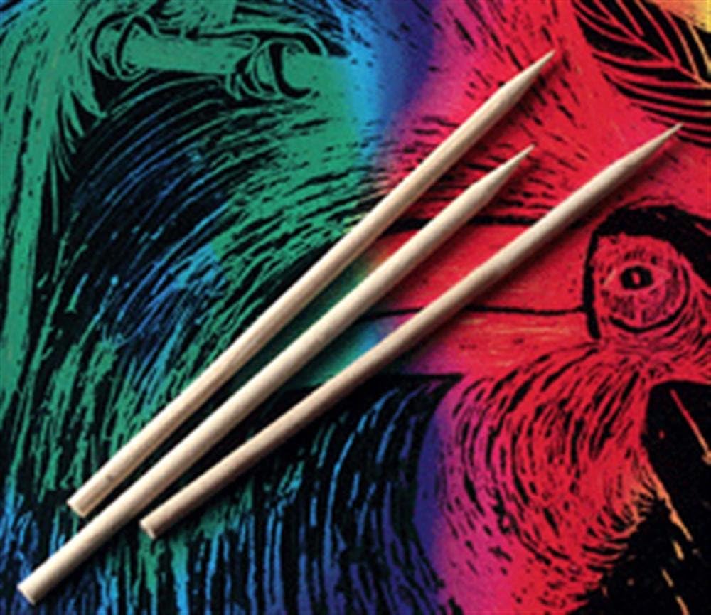 Scratch Art Wood Drawing Sticks Arts, Crafts & Sewing