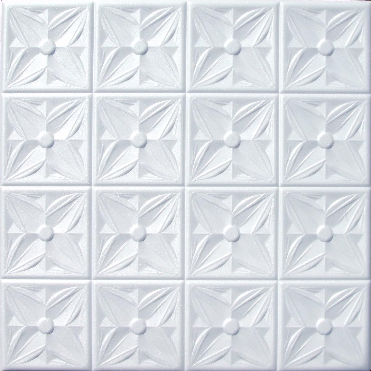 Faux Ceiling Tile - 20x20 Margaretta White Foam