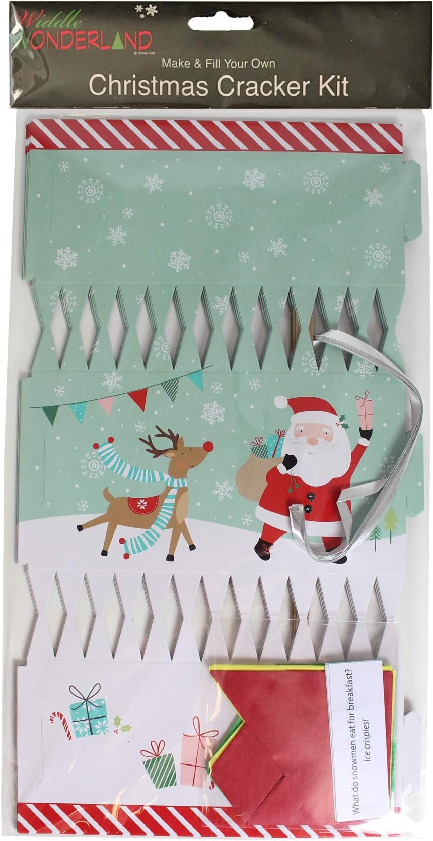Widdle Gifts Ltd Christmas Cracker Kit DIY 6 Pack Make your Own - Santa
