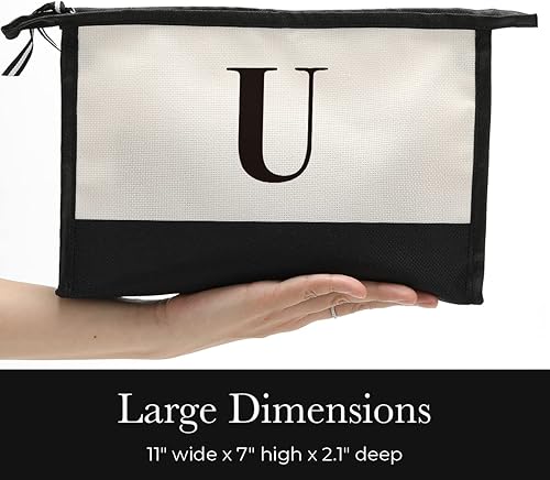 Vista 33 de Monogrammed for Women Initial bridesmaid gifts, Personalized monogram Monogram Cosmetic Bag,Travel Makeup Bag Suitable for Wedding weekend Beach