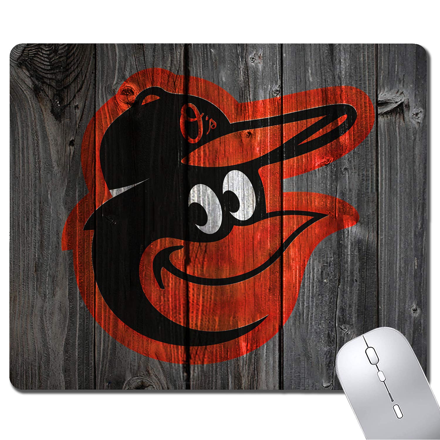 Tmoschops Mouse Pad Vintage Wood Texture Background Unique Design Rubber Sports Mouse Pads for Computers Laptop