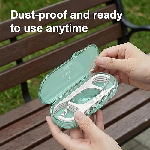 Miniatura 4 de Holy rose - Juego de 12 palillos de dientes de viaje para hilo dental, palillos de dientes portátiles, contiene palillos de hilo dental, 120