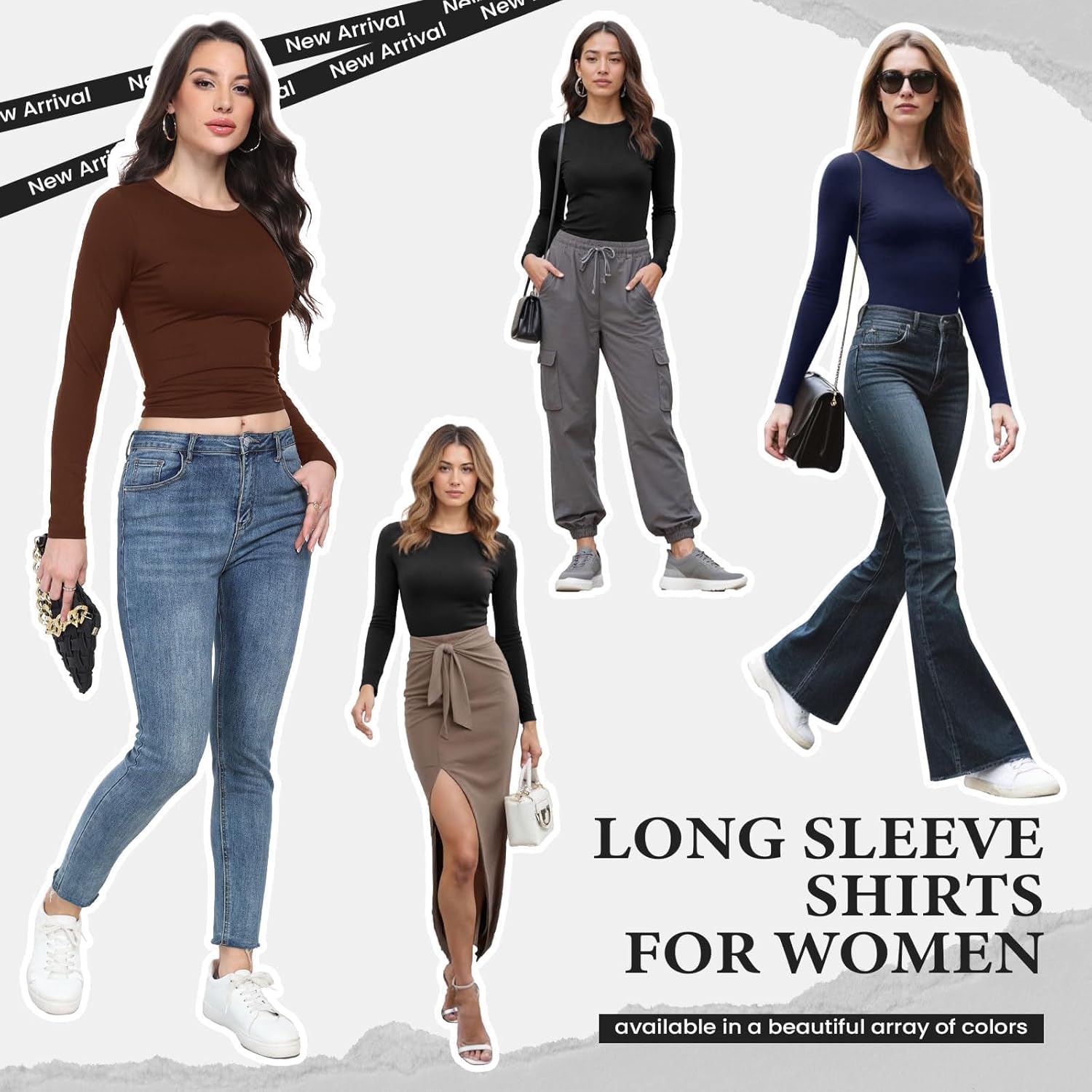 TNNZEET Long Sleeve Shirts for Women Basic Soft Tees Fashion Crop Tops Fall Spring Y2K Tight Clothes for Casual Workout 2026 - Image 4