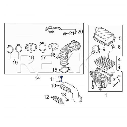 Miniatura 5 de Rexka 20 piezas de parachoques de capó protector de visión de entrada conducto de empuje tipo clip para Hyundai Kia 86155-2H100 Accent, Azera,