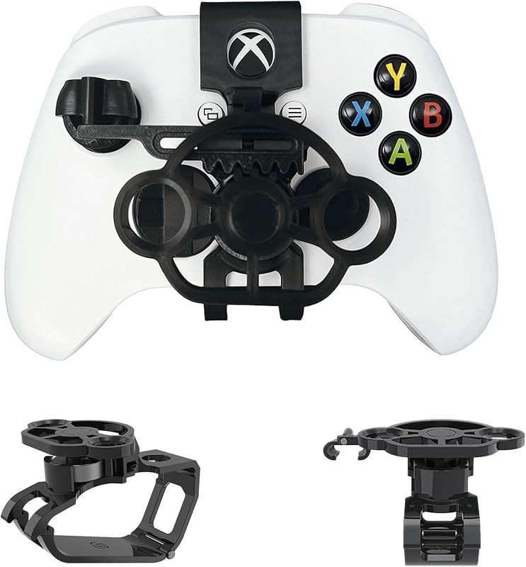 TXW Mini Steering Wheel for X-box One/Series X|S Controller, Black | X-box One Game Racing Wheels | X-box Controller Steering Wheel Attachment