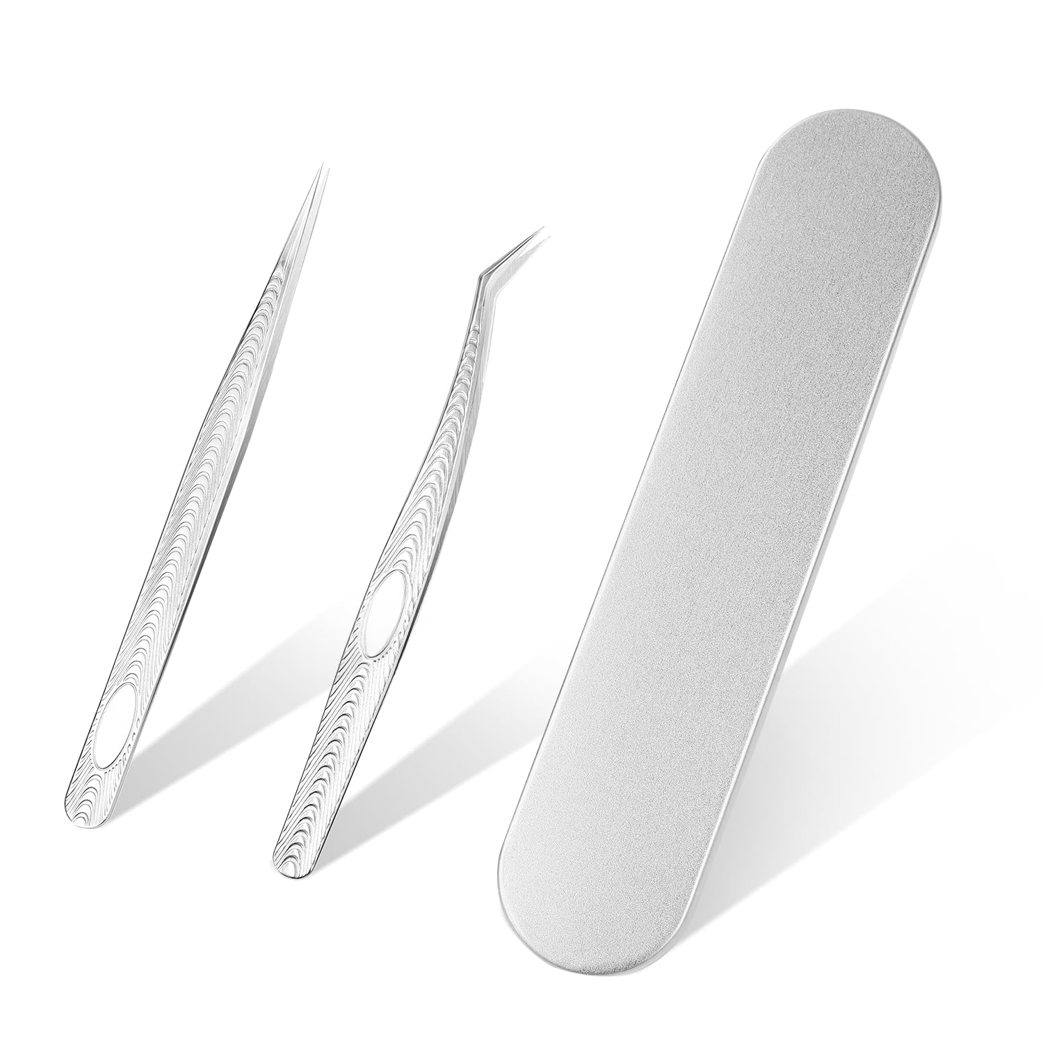 Präzisionspinzette aus Edelstahl, gerade, gebogene Spitze, Modellpinzette, Spitzenbreite 0,02 Zoll (0,4 mm), 4,9 Zoll (125 mm), Modellbau, Präzisions-Finish, Pinzette, Nähinspektion