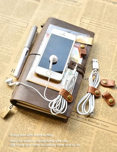 Miniatura 9 de CAILLU - Organizador de cables, soporte USB, gestión de cables, correas para cables, estuche para auriculares, enrollador de auriculares,