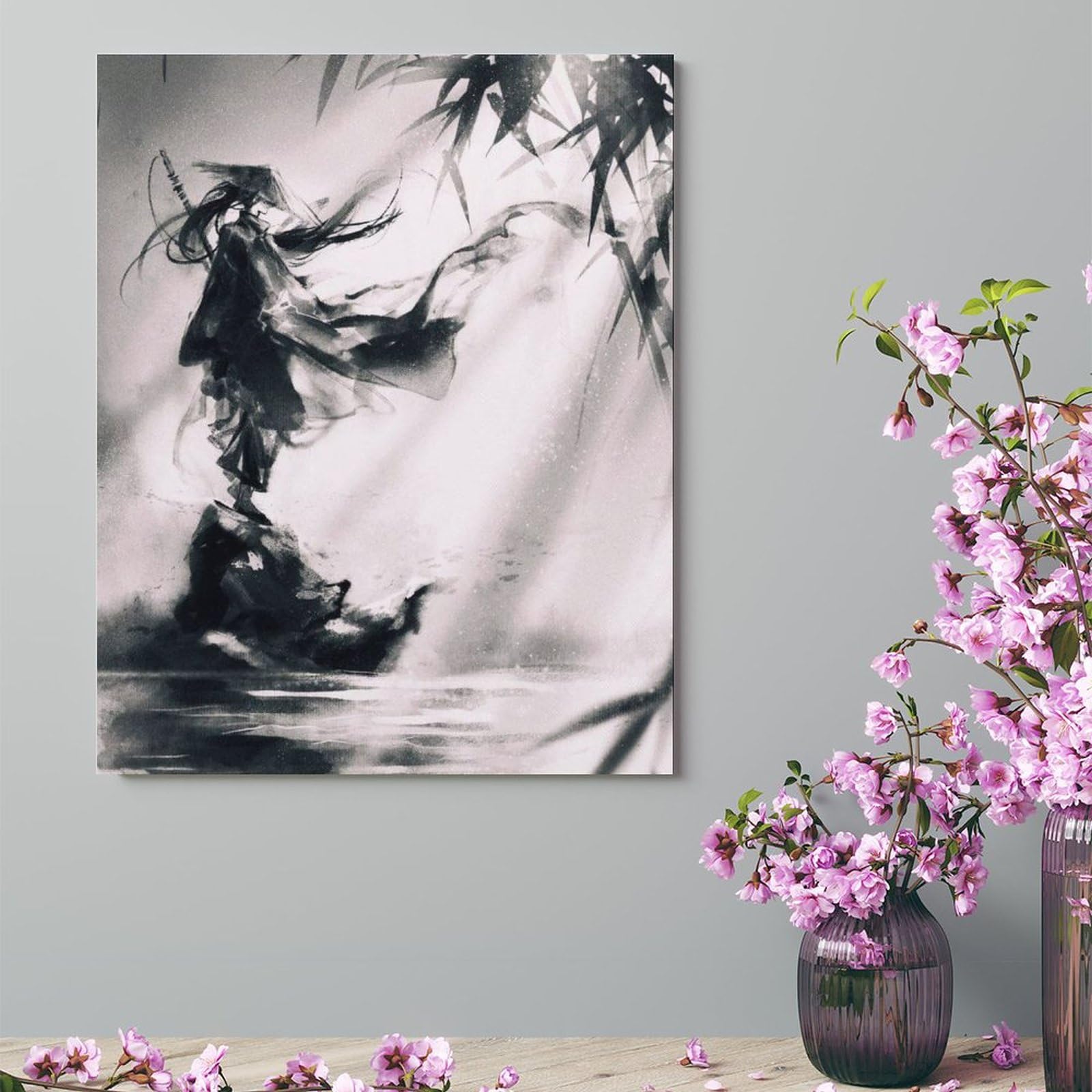 水墨画 武士の絵額縁付き 水墨画 武士の絵額縁付き 水墨画 武士の絵額縁付き 水墨画 武士の絵