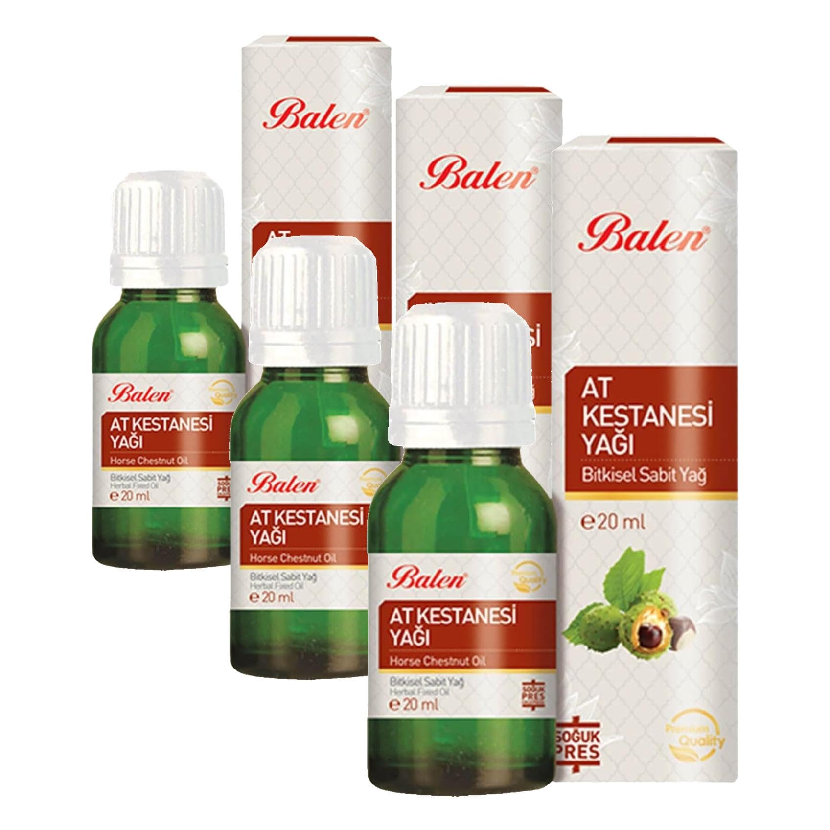 Balen Atkestanesi Yağı (Soğuk Pres) (3 paketi)