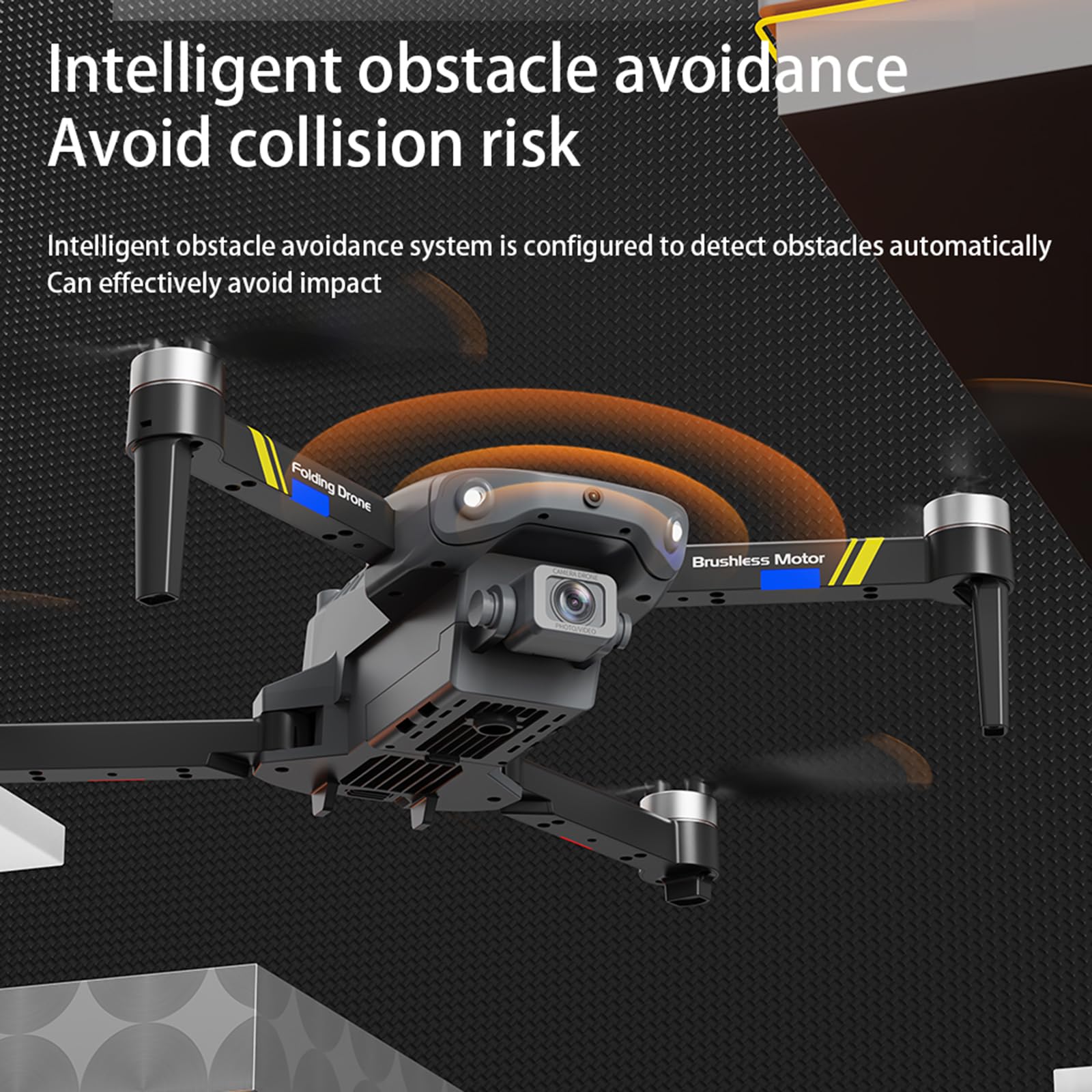 Drone Quadcopter Plegable S175 con Cámara Dual 4K, Seguimiento Inteligente, Motor Sin Escobillas, Mapeo 5G, Vuelo de Trayectoria, Retorno con Una Tecla, Estuche de Transporte (cámara 4k 3 baterías)