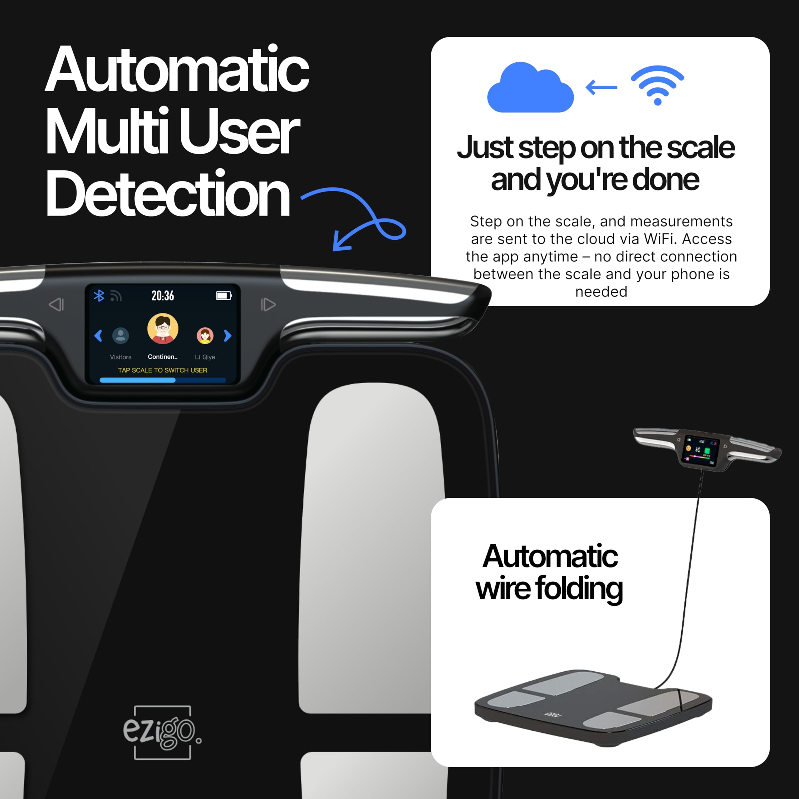 Bilancia professionale a 56 metriche intelligente per composizione corporea con WiFi, BMI, BMR, massa muscolare, macchina per analisi bioimpedenza, bilancia digitale più accurata del grasso corporeo,