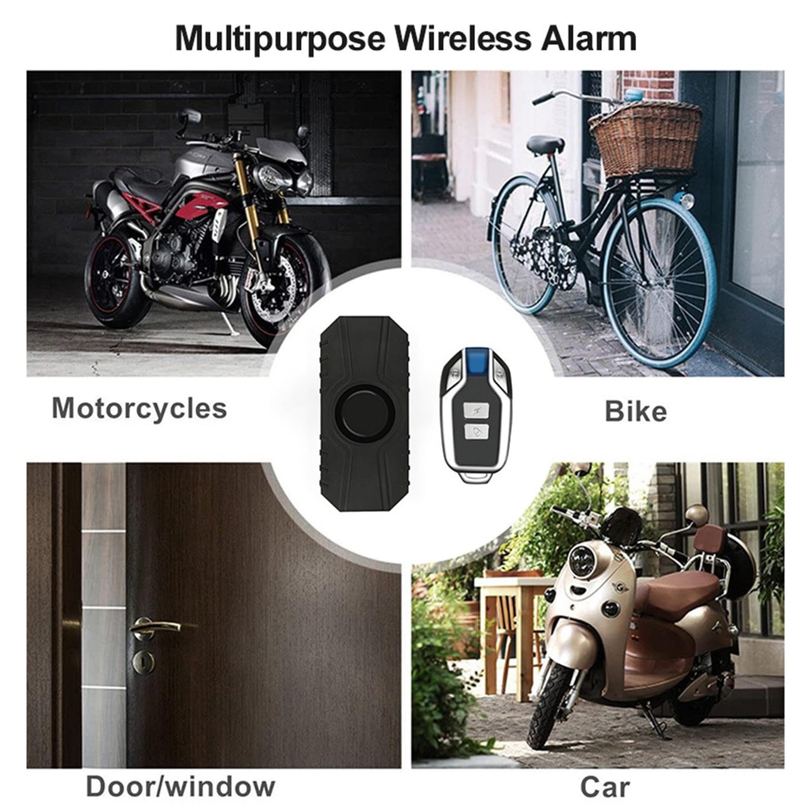 Alarma de Bicicleta de 1/2 Pieza - Alarma de Bicicleta Inalámbrica