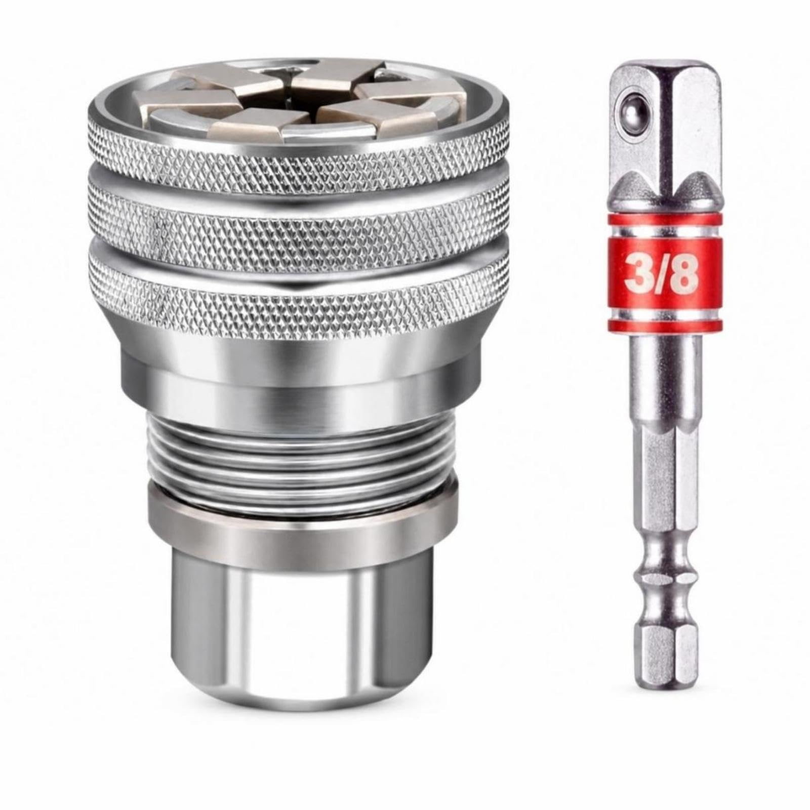 Universal Fastener Driver Auto-Adjusting Adjustable Socket Multiple Sizes Tool for Diyers, Mechanics, Home Repairs, Garage, Workshop Socket W Conn Rod-image-34