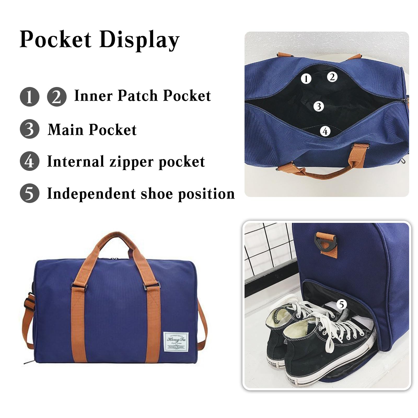 CORIOS Borsone da Viaggio Uomo/Donna Borsa Sportiva con Scomparto Scarpe Grande Capacità Borsone Palestra Weekender/Pernottamento Bagaglio a Mano per Sport Viaggi Palestra Grigio