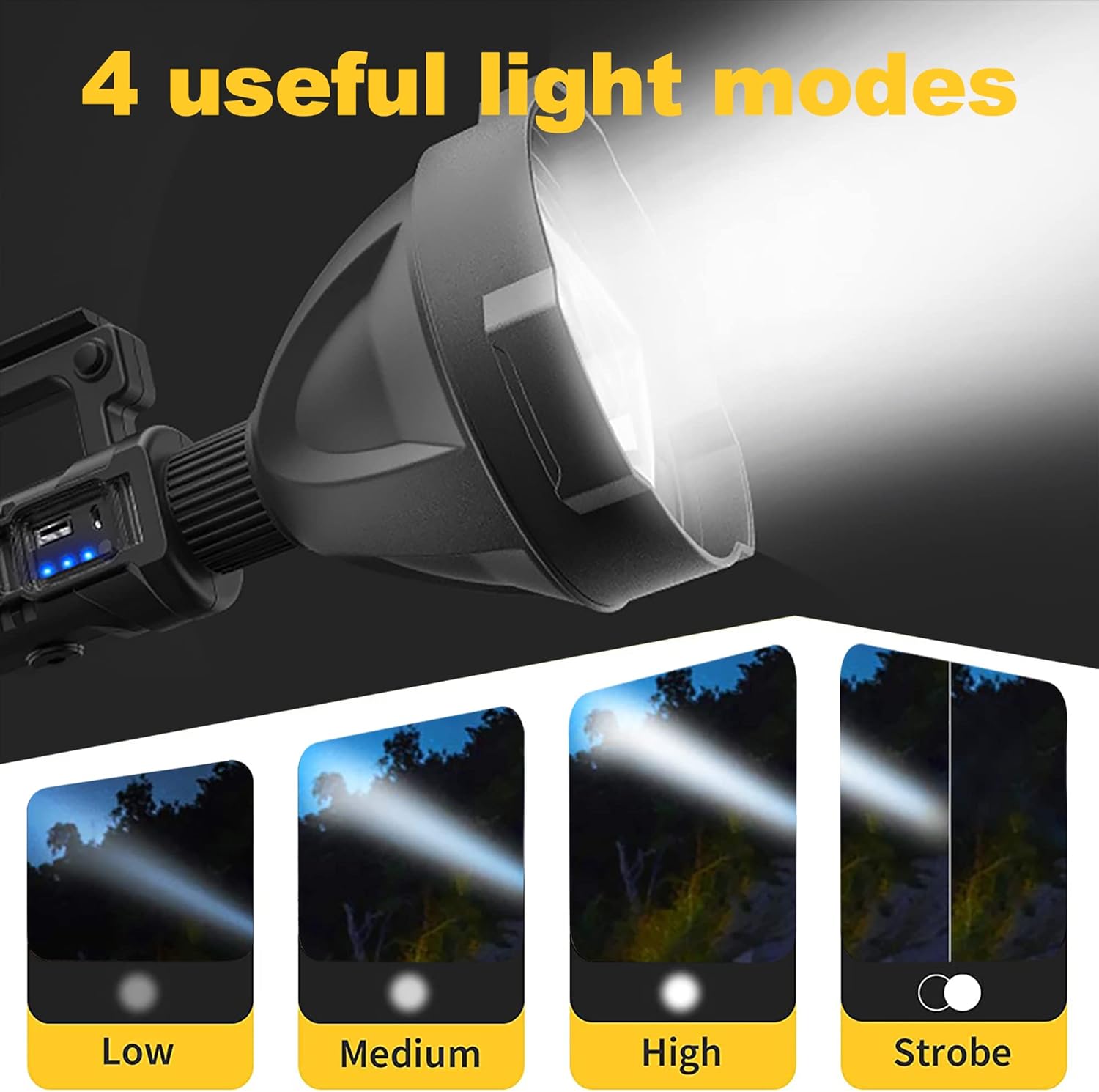 Rechargeable Flashlights Flashlight Waterproof Searchlight Image