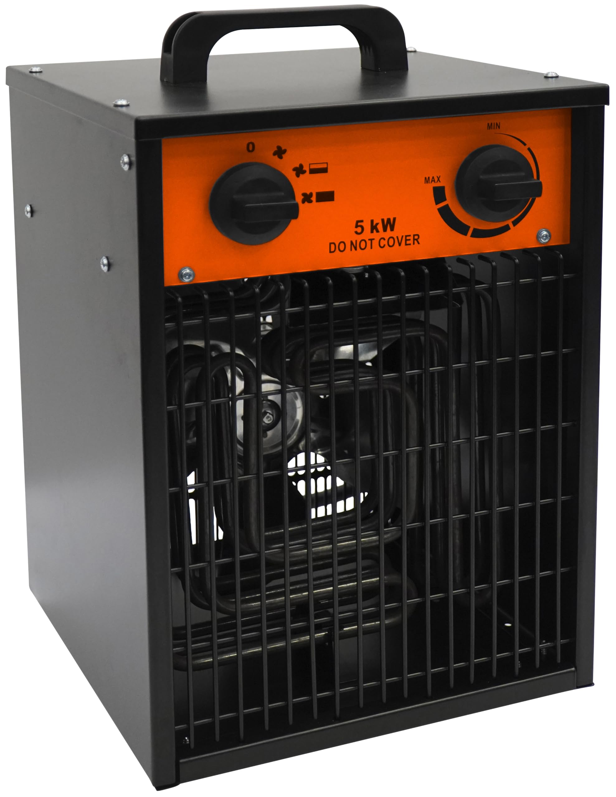 HOME It Grzejnik przemysłowy 400 V, 5000 W, 3 poziomy mocy, regulowany termostat, ogrzewanie do garażu, warsztatu i szopy