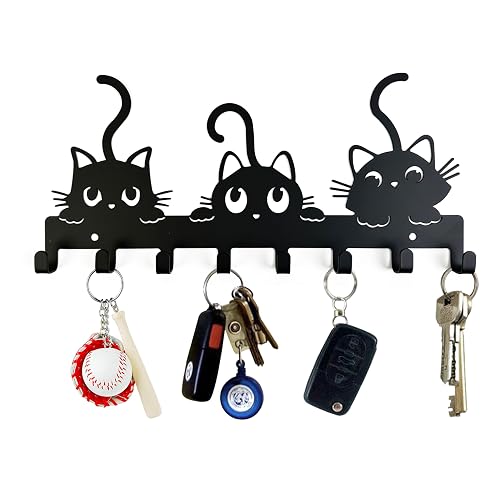 YXE Key Holder Wall Mount, Metal 8 Hooks, Keys Organizer