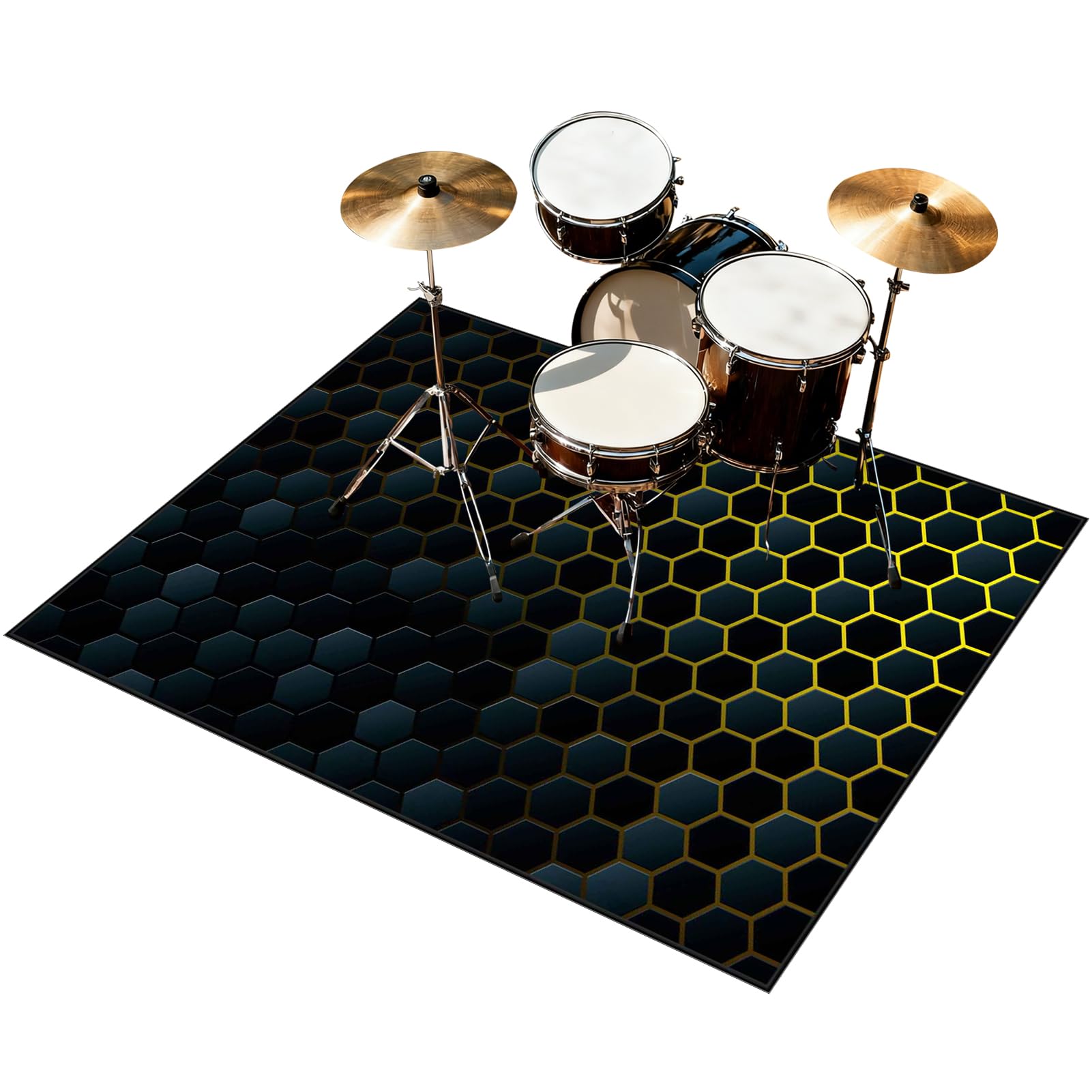 140 x 120 cm Dywan z baterią elektroniczną Dźwiękoszczelny Antypoślizgowy Dywan Pochłaniający Akustyczny Profesjonalna mata do instrumentów muzycznych do instrumentów muzycznych do gitary basowej