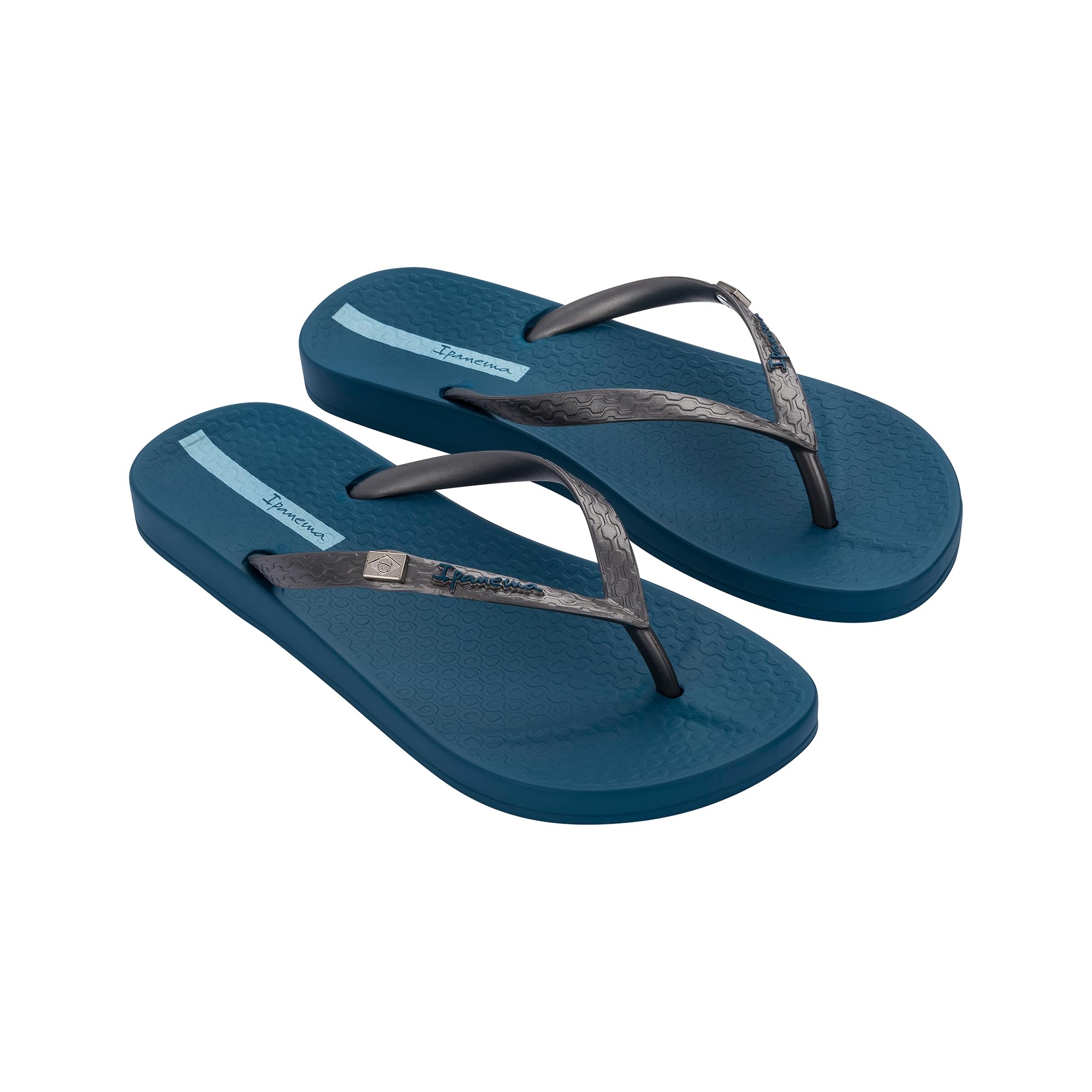 Ipanema Anat Brasilidade Fem, Flip Flops Women, blue and silver, 9.5 UK