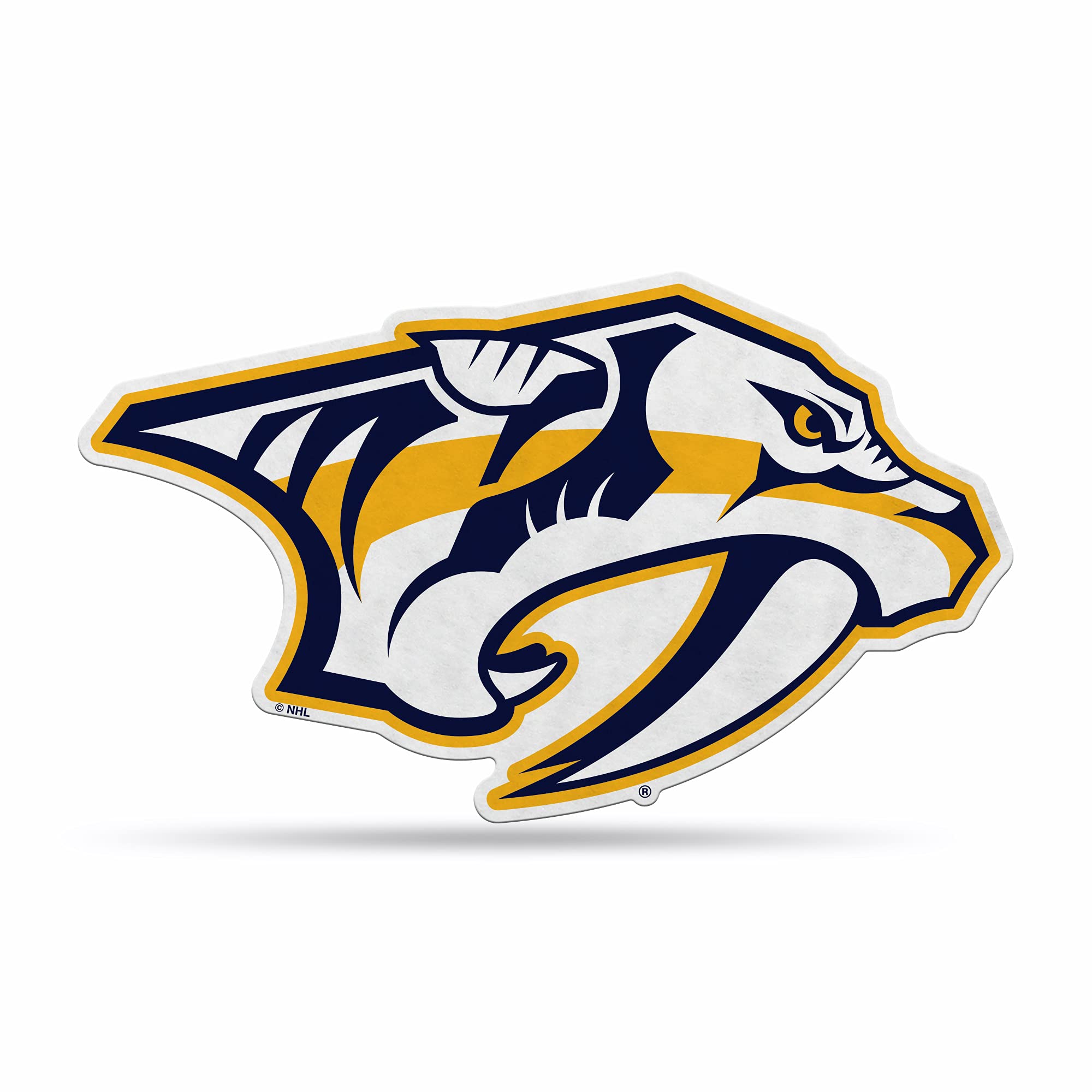 Rico Industries NHL Hockey Nashville Predators Primary Shape Cut Pennant - Home and Living Room Décor - Soft Felt EZ to Hang