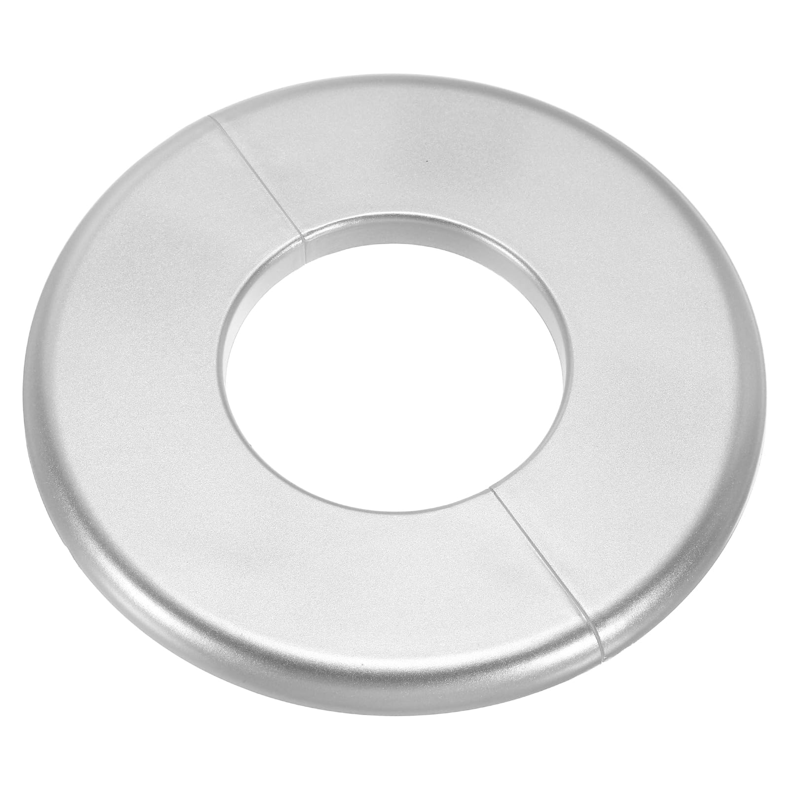 sourcing map Wall Split Flange, ABS Self-Adhesive Escutcheon Plate for 51mm/2" Diameter, Water Pipe Cover for Kitchen Toilet Faucet Decoration, Silver