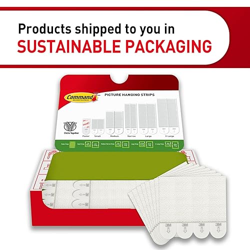 Miniatura 10 de Command Picture Hanging Strips, Sostiene hasta 12 lbs., 16 pares (32 tiras), uso en interiores
