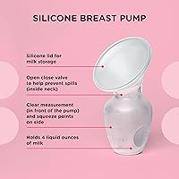Vista 5 de Extractor de leche manual – Capacidad de 4 oz – Válvula personalizada a prueba de derrames – Bomba portátil manos libres portátil para lactancia