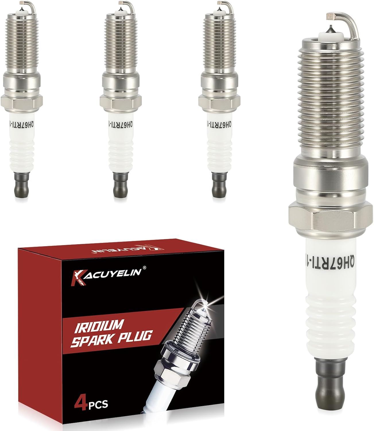 Iridium Spark Plugs Set of 4 Compatible with 06 07 08 09 10 Chevy Cobalt HHR Malibu Pontiac G5 G6 Saturn Aura Ion Sky Vue 2.2 2.4,Chevy Colorado GMC Canyon 2.8L Replaces #91418 41-114,ILTR5E11