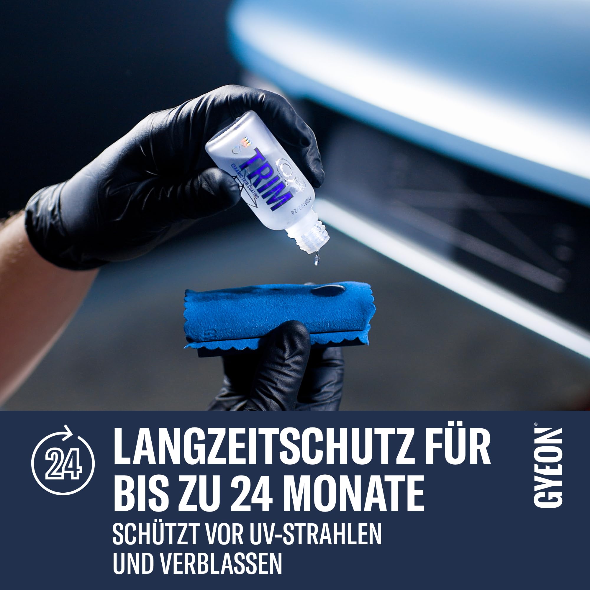 Gyeon Q² Trim EVO - Auto Keramik Kunststoffversiegelung - Langzeitschutz, Farbauffrischung und selbstreinigende Wirkung für Außen (30 ml)