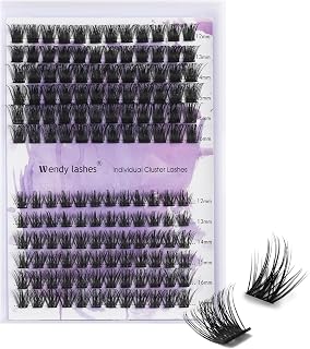 Clusters D Curl Lash Clusters DIY Eyelash Clusters 2 Styles 12-16mm Cluster Lashes Black Cluster Eyelash Extensions Wispy Individual Lashes At Home(Gorgeous/Bright-0.07D,12-16mm Mixed)