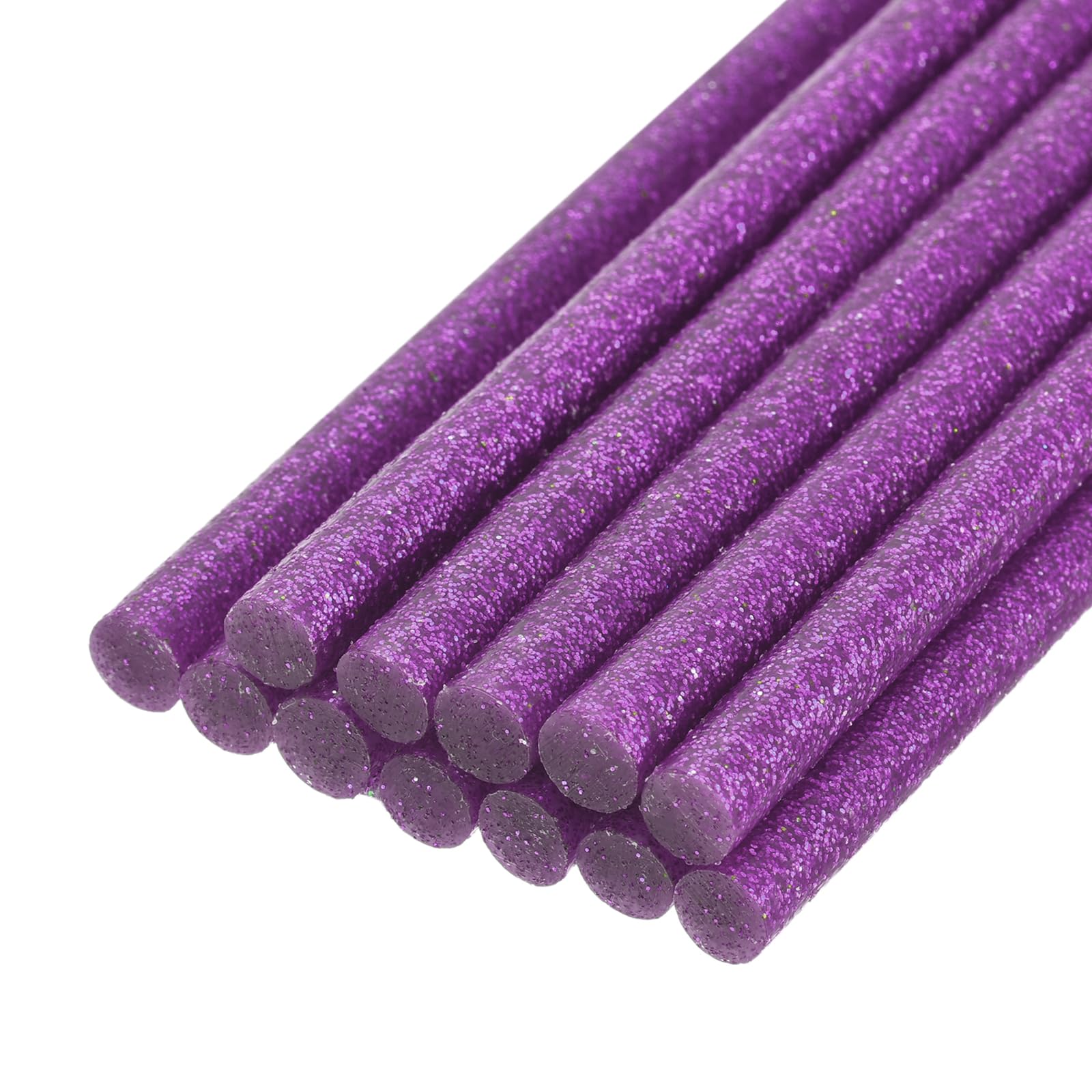 QUARKZMAN Barras de Pegamento Termofusible Mini para Pistola de Pegamento 0,27 Pulgadas x 4 Pulgadas Purpurina Morada 12 Unidades