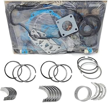 3TNM74 Overhaul Re-ring Kit Compatible with Yanmar 3TNM74 3TNM74F-SAKV Engine Piston Ring&Main/Con Rod Bearing&Full Gasket Kit