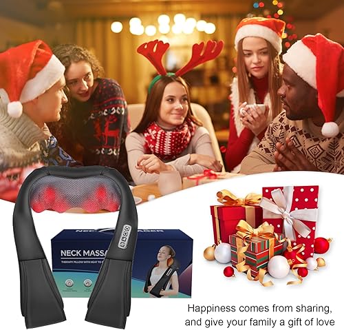 Miniatura 7 de Regalos de elefante blanco para adultos, masajeador de cuello, regalos de Navidad para mujeres y hombres, masajeador de espalda y cuello Shiatsu,