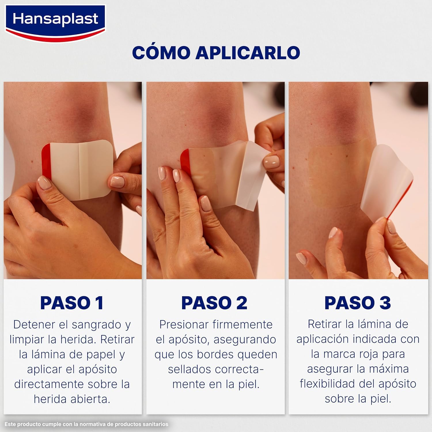 Hansaplast Second Skin Protection Apósito Avanzado XL, Apósito impermeable, ultrafino y flexible, Fuerte adhesión, Para aliviar el dolor y curar heridas, 3 uds.