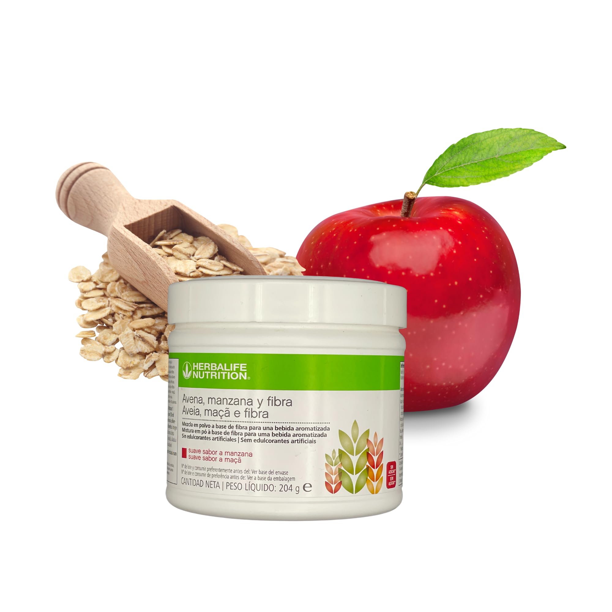Fibra Soluble para la Salud Digestiva - Fibra Manzana, Avena - Bebida en Polvo con Suave Sabor a Manzana - Harina de Avena