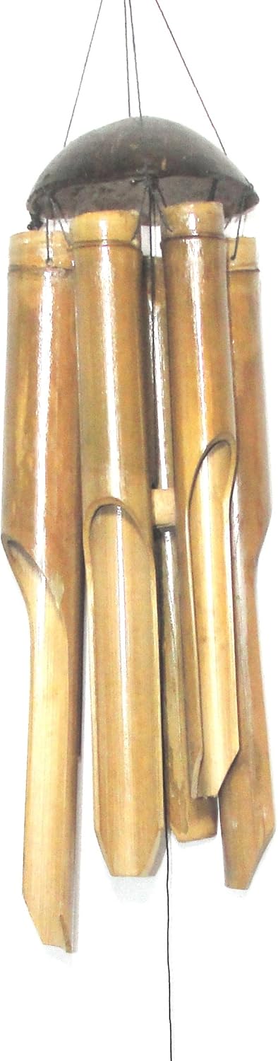 Unbekannt Bambus Windspiel längstes Rohr 30cm GartenDeko Bambus