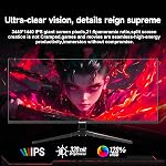 Gawfolk 34 inch Ultrawide Gaming Monitor, IPS Screen 165Hz UWQHD 3440x1440, Computer Monitor with FreeSync,Built-in Speaker,Back
