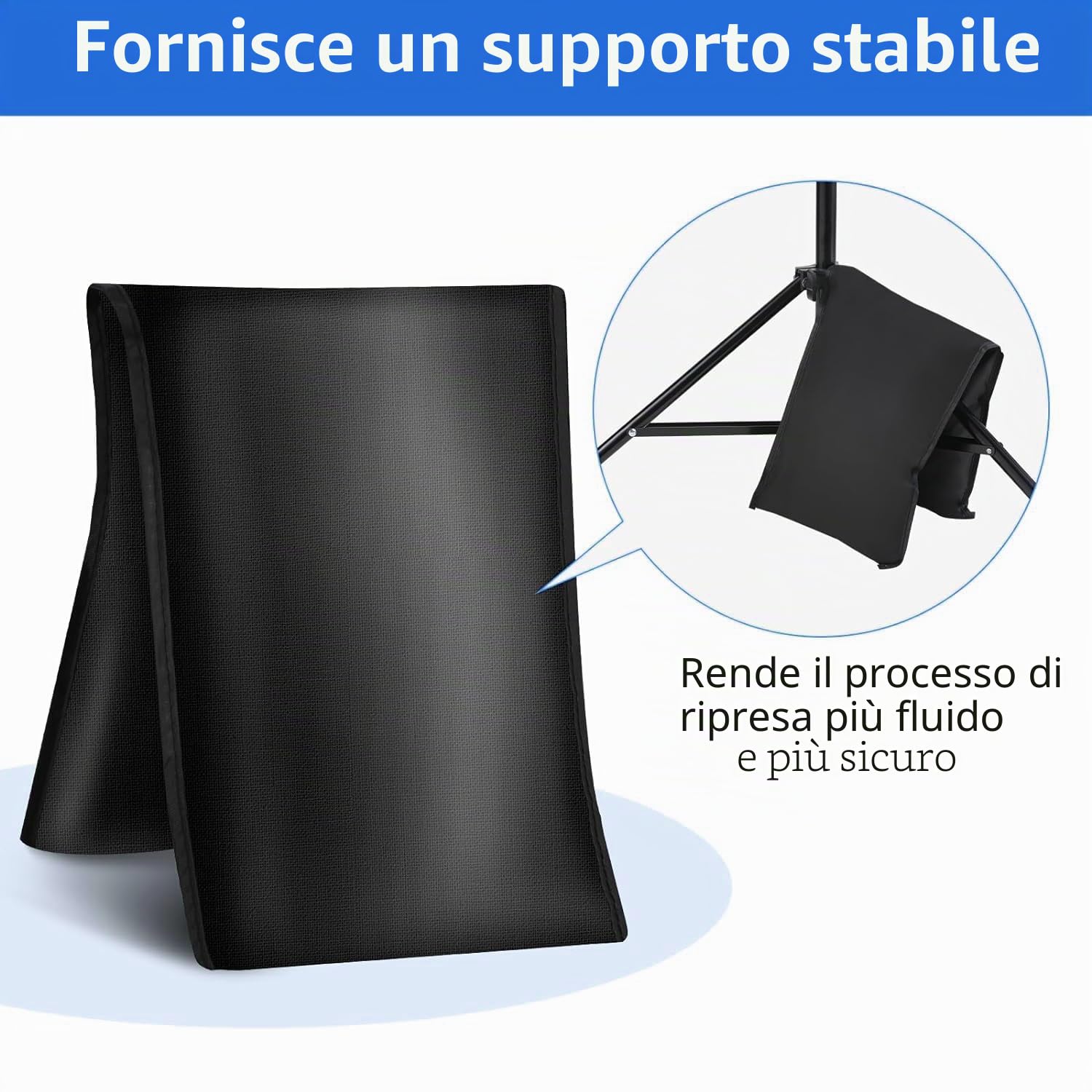 Supporto Fondale Fotografico 2,1 x 3 m, Supporto per Sfondo Fotografico, Kit di Sfondo Regolabile con 8 Morsetti, 2 Sacchi di Sabbia, 1 Borsa per il Trasporto, per Studio Fotografico, Ritratto