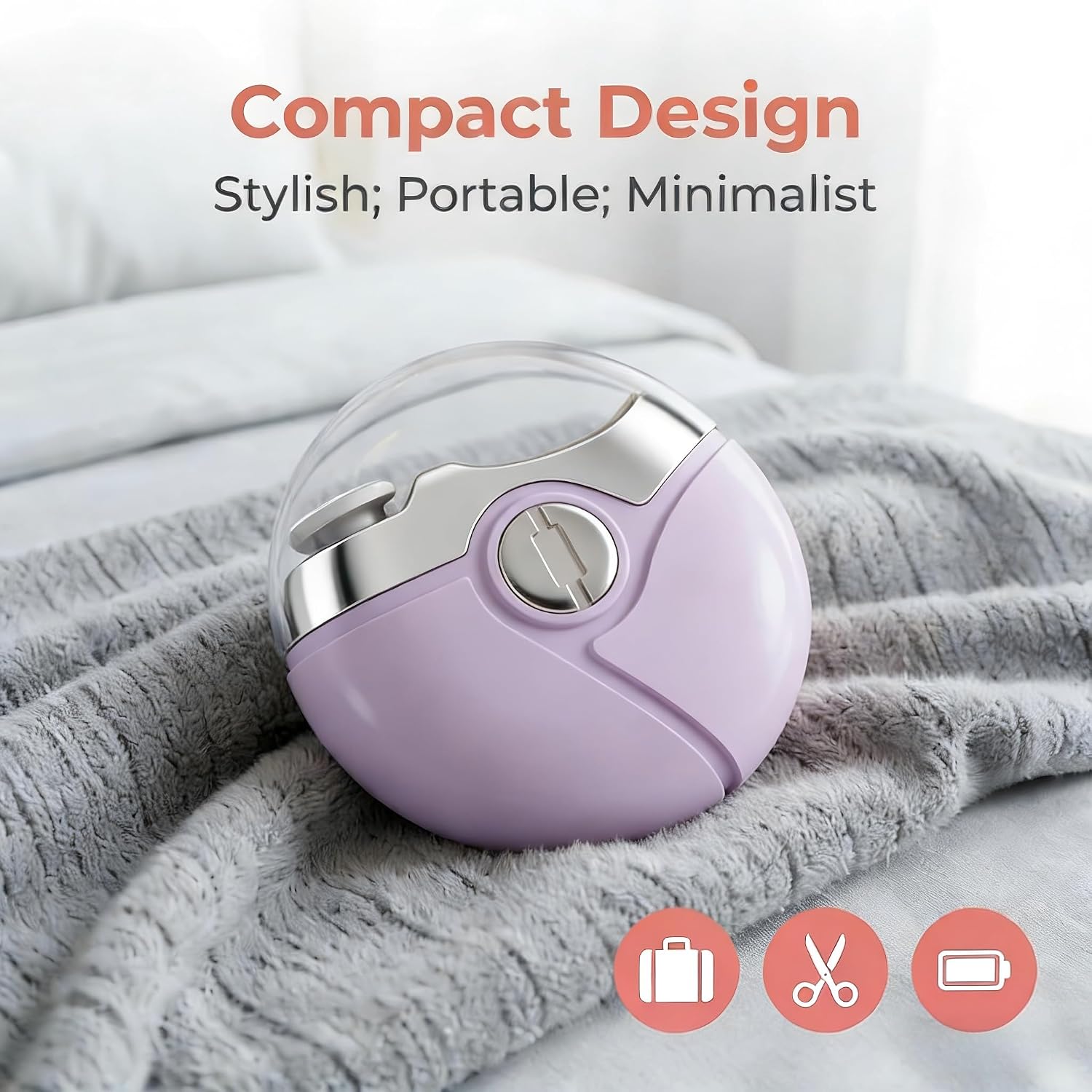 Electric Nail Clippers,3 in 1 Electric Polishing Automatic Nail Clippers,2026 Upgraded Electric Nail Trimmer Electric Nail Clipper with 2 Adjustable Speeds, Nail Trimmer for Seniors, Adults (Purple)