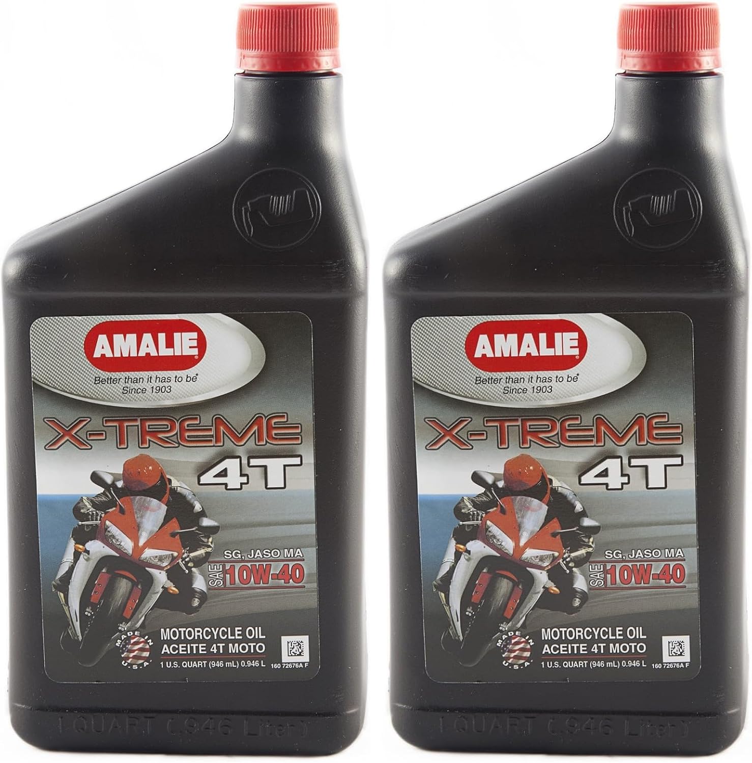Amalie (72676-56) X-treme 10W-40 4T Motorcycle Oil - 1 Quart Bottle