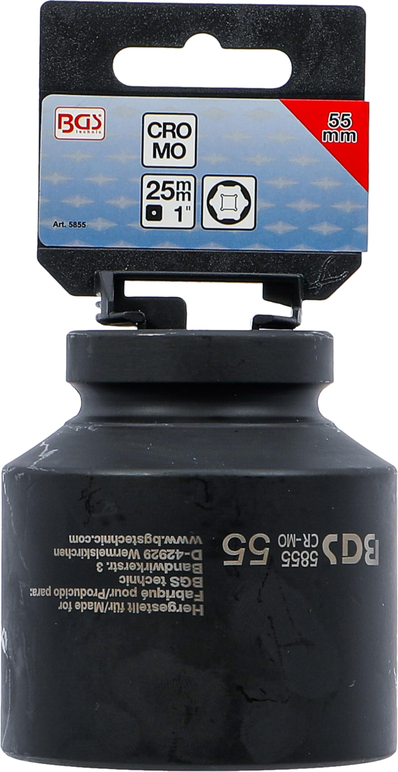 BGS 5855 | Llaves de vaso impacto hexagonal | entrada 25 mm (1") | 55 mm