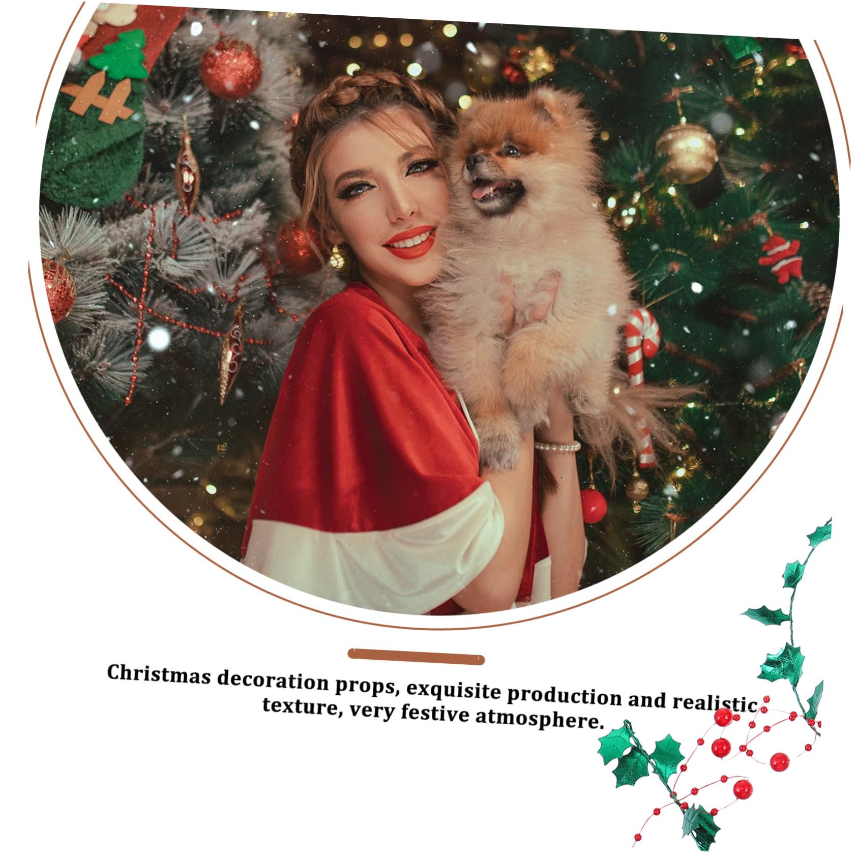 HOODANCOS 5m Christmas Tinsel Wire DIY Craft Garland Decorative Tinsel Ribbon for Christmas Tree