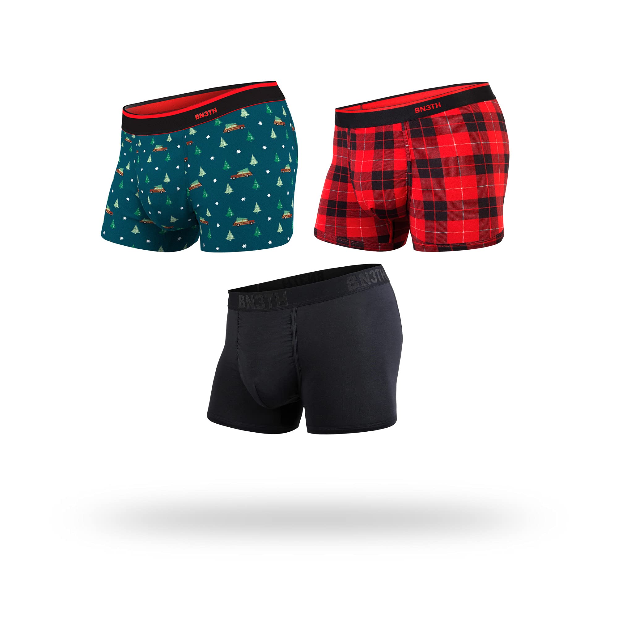 BN3TH Boxers clásicos para hombre, ropa interior transpirable con nuestra bolsa MyPakage tridimensional patentada, paquete de 3