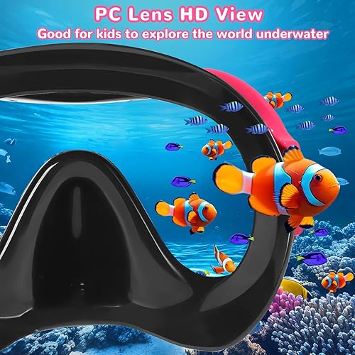 Miniatura 6 de Keary Gafas de natación para niños con cubierta de nariz para 5-16 años, máscara de natación para niños pequeños, niñas y jóvenes, antivaho