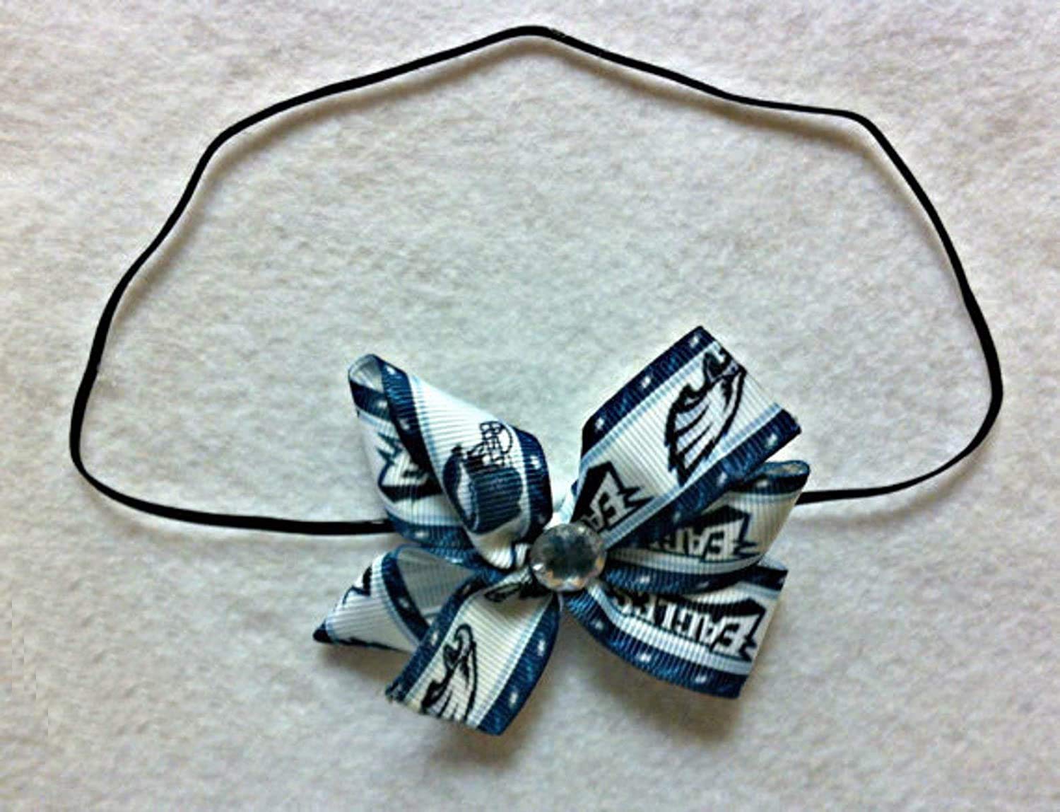 Eagles Baby Girl Boutique Bow Elastic Headband