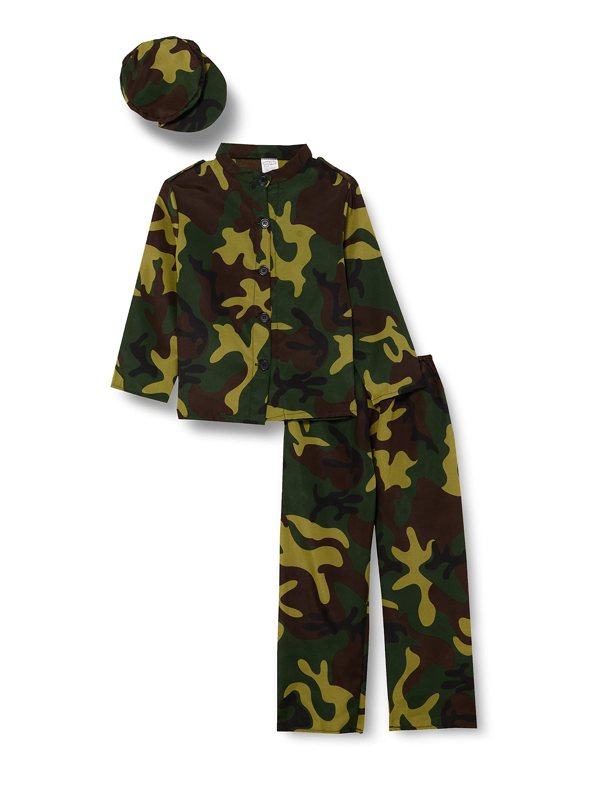 Ciao Hello Military Costume Child (Size 9-11 Years), Camouflage